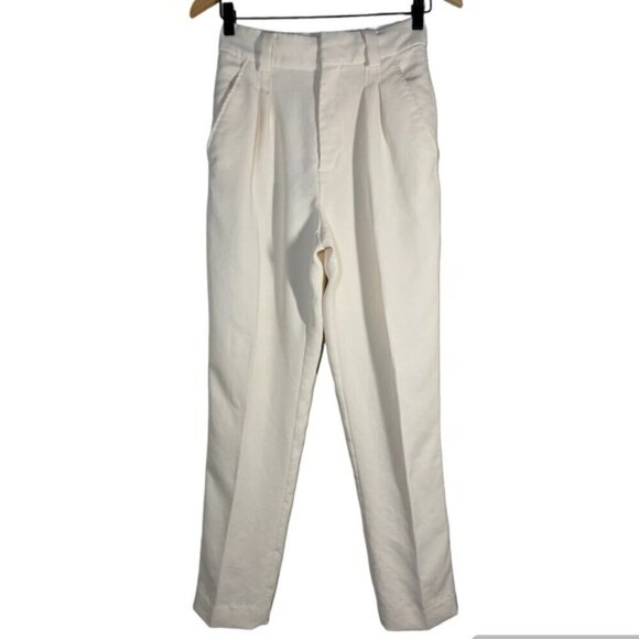 ba&sh Pants - Ba&sh White High Waist Lady Dress Pants size 0